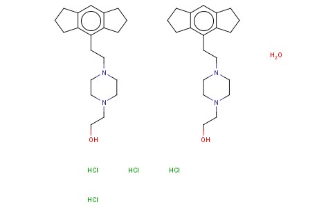 1-(2-(S-HYDRINDACEN-4-YL)ETHYL)-4-(2-HYDROXYETHYL)PIPERAZINE DIHYDROCH LORIDE HEMIHYDRATE